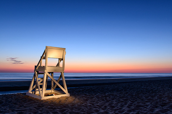 Lifeguard Chair at Dawn